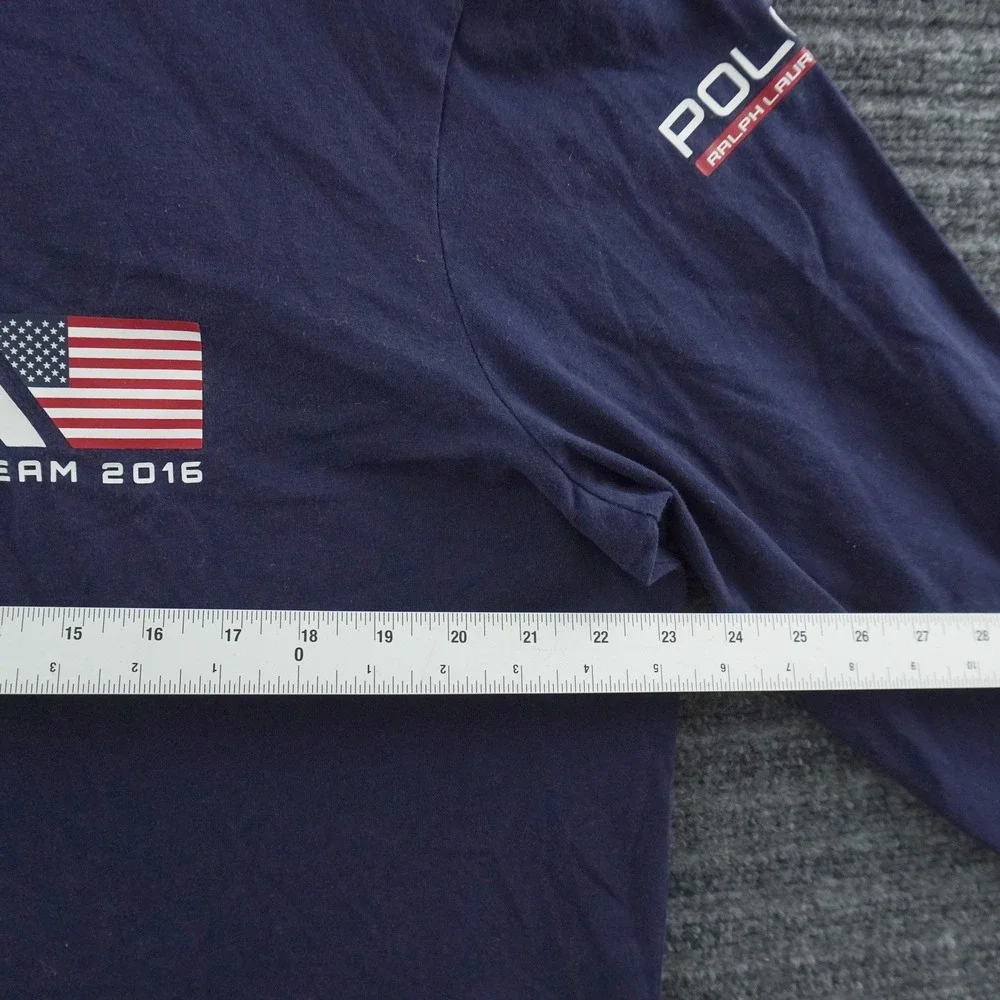 Polo Ralph Lauren USA Olympic Team 2016 Quarter Zip Pullover Mens XL Navy Blue